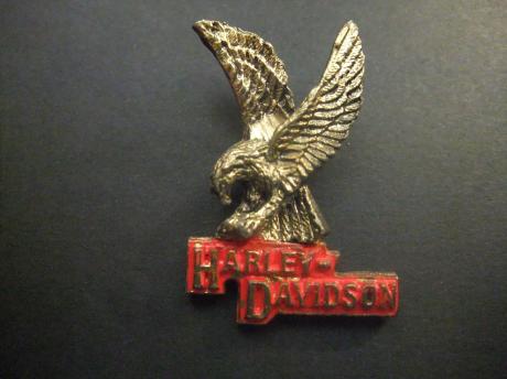 Harley Davidson motor logo arend openslaande vleugels rode onderkant